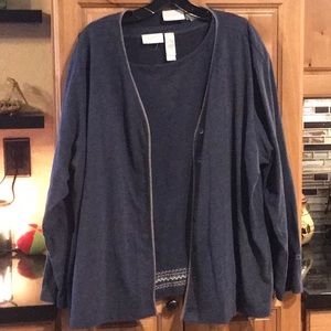 Cardigan and tank top.